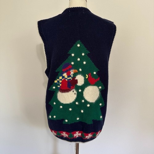 Design Option 90's Christmas Holiday Vest Sz Medium - Picture 6 of 9