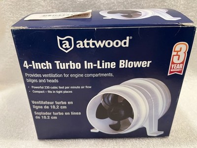 Attwood Turbo Blower Motor 12V 2.5 Amp  4 Amp Fuse NEW 4 in 1747-4
