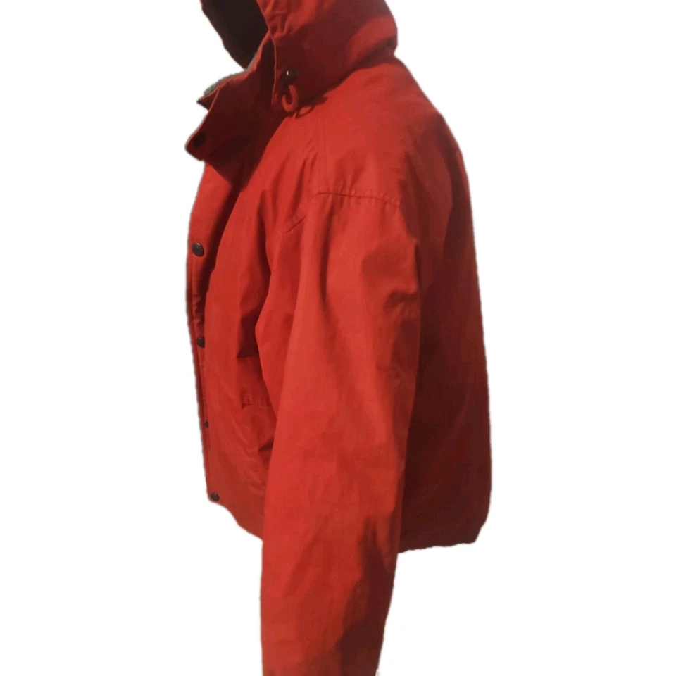 VINTAGE Eddie Bauer Jacket Mens L Goose Down Parka Coat w Hood-Snap + zip front - Image 3 of 4