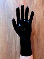 Latex Gloves SIZE XL, short, color black, in 0.4m thickness, unisex, rubber