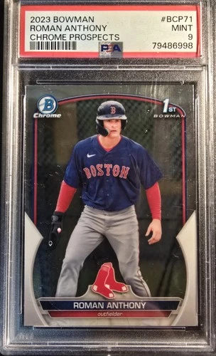 2023 Bowman Chrome Prospects #BCP71 Roman Anthony Chrome Red Sox PSA 9