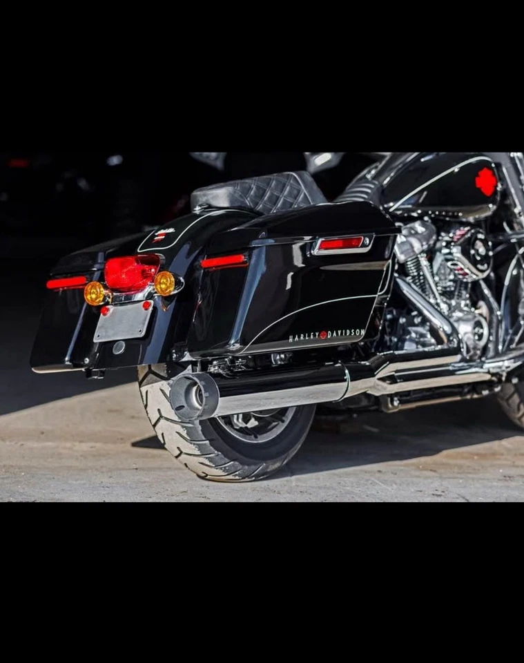 Sistema de exaustão completo Firebrand Monarch cromado #10-1074 Harley Davidson 2-1 - Imagem 3 de 4