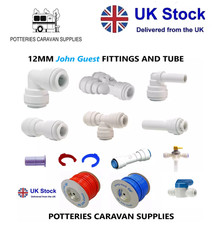 JOHN GUEST 12MM WHITE SPEEDFIT FITTINGS. 12MM JG PUSHFIT TRUMA ALDE CAMPER