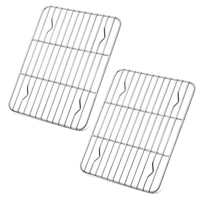 Cooling Baking Rack Pack of 2, Stainless Steel Cooling Racks for Cooking Baki...