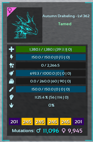 🔥ARK Survival Ascended PvE | PC/XBOX/PS5 | Top Stats Drakeling Spyro 1125m - Picture 7 of 8