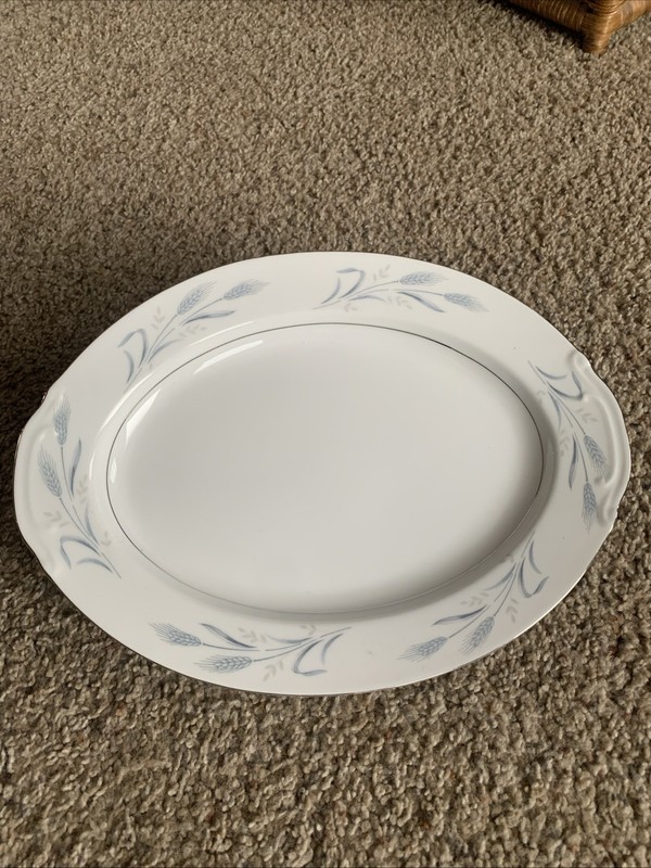 Harmony House Fine China Diana Blue Oval Serving Platter 12” Japan 3836