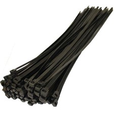 100 200 300mm Strong Black Plastic Cable Ties Zip Tie Wraps Organizer 100-500pcs