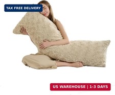 20x54 Fluffy Full Body Pillow Cover,Plush Fuzzy Faux Fur Body Pillowcase with Zi