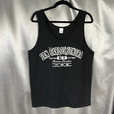 Arli  Sleeveless San Carlos, Sonora Mexico 1963 Graphic Tank Top Women s Size L