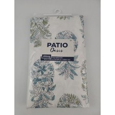 Flannel-Back Floral Vinyl Tablecloth Cover Oblong 52"x90" New In Package