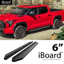 APS Running Board Black 6" Fit Toyota Tundra CrewMax Cab 22-25