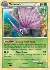 2016 PKM PR Venomoth - 11/102 (HGSS Triumphant) (#011/102, Rare, Lightly Played)