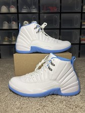 Nike Air Jordan XII 12 Retro Melo Blanco Azul Universitario UNC CT8013-112 Para hombres 9.5