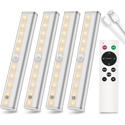 Diomart Under Cabinet Lighting, Wireless Rechargeable Under Counter Lights wi...