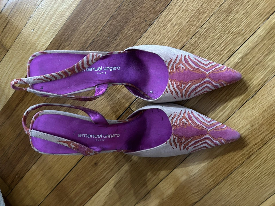 Emanuel Ungaro Mujer Rosa Gamuza Talla 8 Nuevo Foto 3 de 4