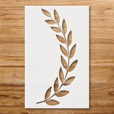 Curving Branch Leaves Design Wall Art Reusabl...