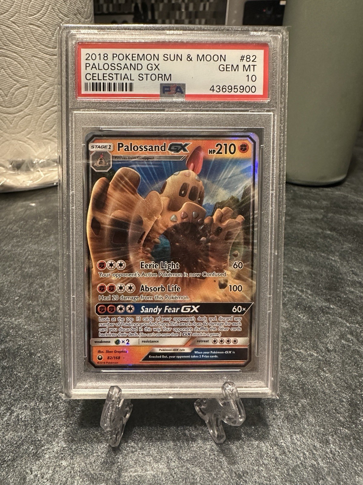 PSA 10 PALOSSAND GX #82 POKEMON 2018 S&M CELESTIAL STORM GEM MINT