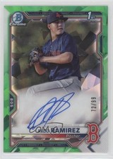 2021 Bowman Chrome HTA Green Atomic Refractor 72/99 Aldo Ramirez Auto 0c6