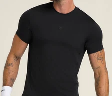 WILSON MEN'S PLAYER'S SEAMLESS TEE SIZE MED BLACK