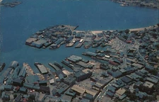 Bird's Eye View Gloucester,Mass.,MA Tichnor Essex County American Airlines