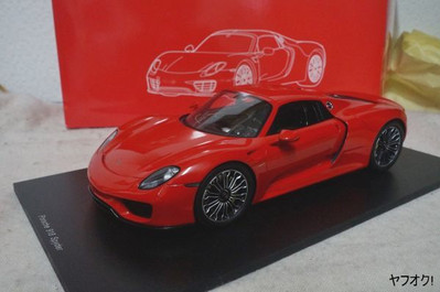 人気激安 Spyder 918 Porsche Spark 1/18 Japan Red Minicar Scale 乗用車