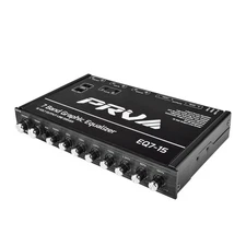EQ7-15 7 Band Graphic Equalizer 15 Volt RCA Line-Level Output with Fader and ...
