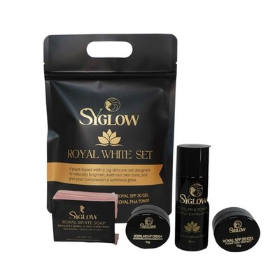 SY Glow Royal White Set Plant-Based Skincare System Radiant Even Skin