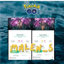 Pokémon Go🐬🐬Shiny Tapukoko🐬Tapulele🐬Special back ground🐬🐬Trade or PTC🐬🐬
