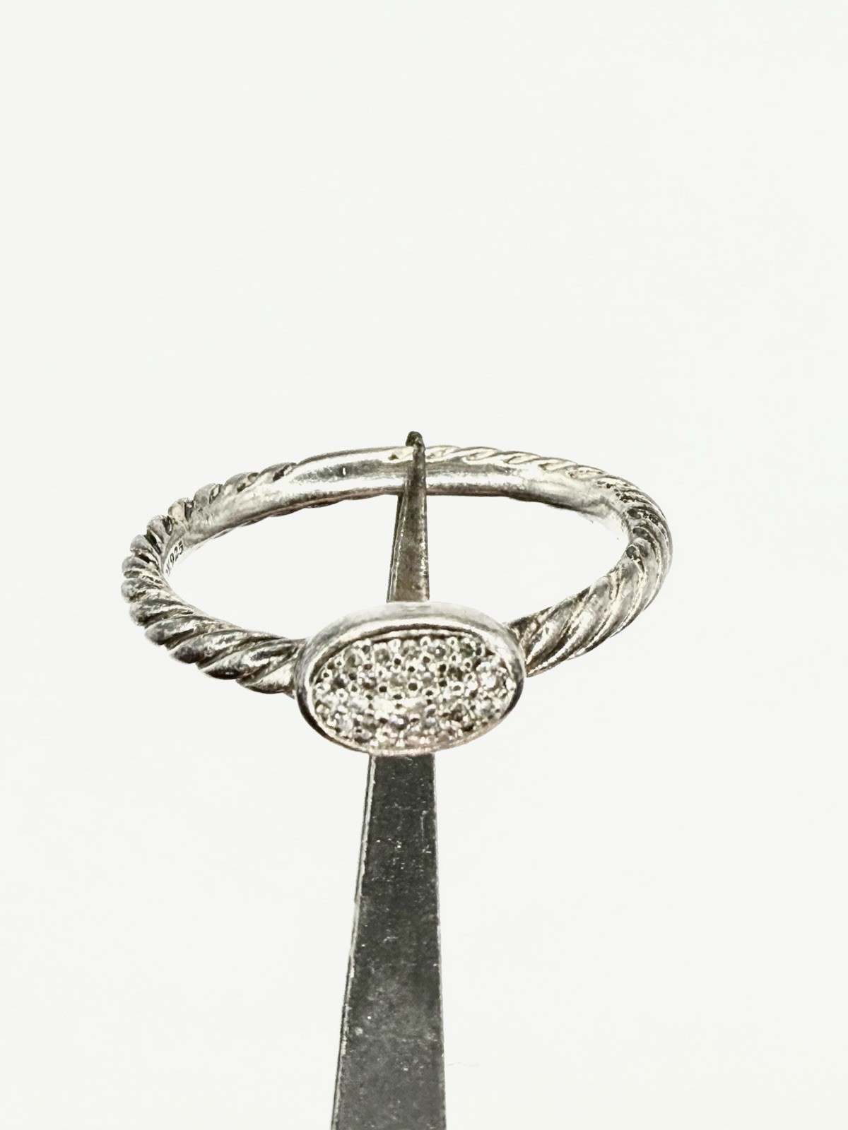 David Yurman OVAL STACK RING Sterling Silver with… - image 6