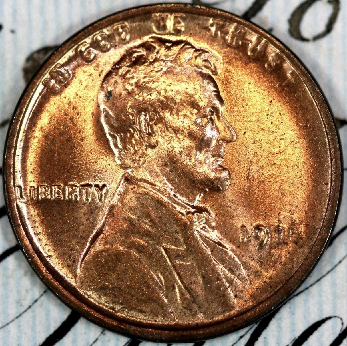 1918-D PRISTINE+ BLAZING RED GEM BU MS LINCOLN WHEAT PENNY DC484 FROM HOARD