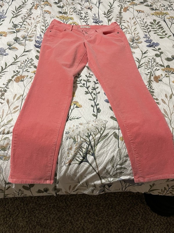 Old Navy  Straight Leg Jeans Size 12 Solid Corduroy Cotton Light Peach