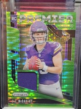 2024 Panini Prizm - Premier Jerseys J.J. McCarthy #PJ-JJM Neon Green Pulsar