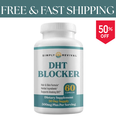 Revival Simply DHT Blocker - Promote Healthy Hair Growth - 60 Capsules