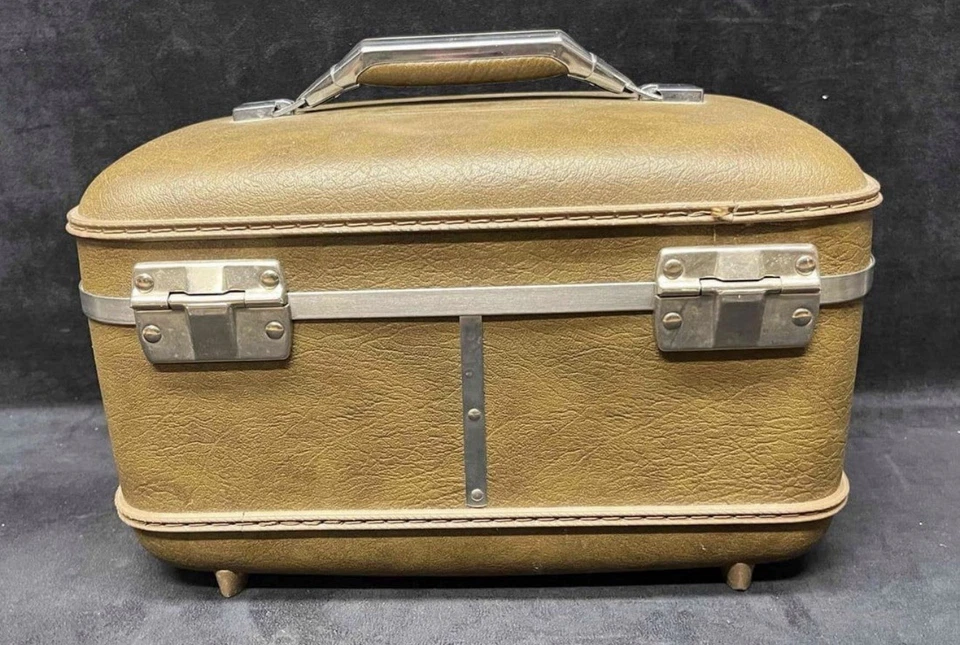 Estojo de trem American Tourister vintage dos anos 60 com peças originais e trava de trabalho - Imagem 3 de 4