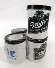 Vintage Miller Lite Styrofoam Beer Can Koozie Lot of 4  coozie light foam Lifoam