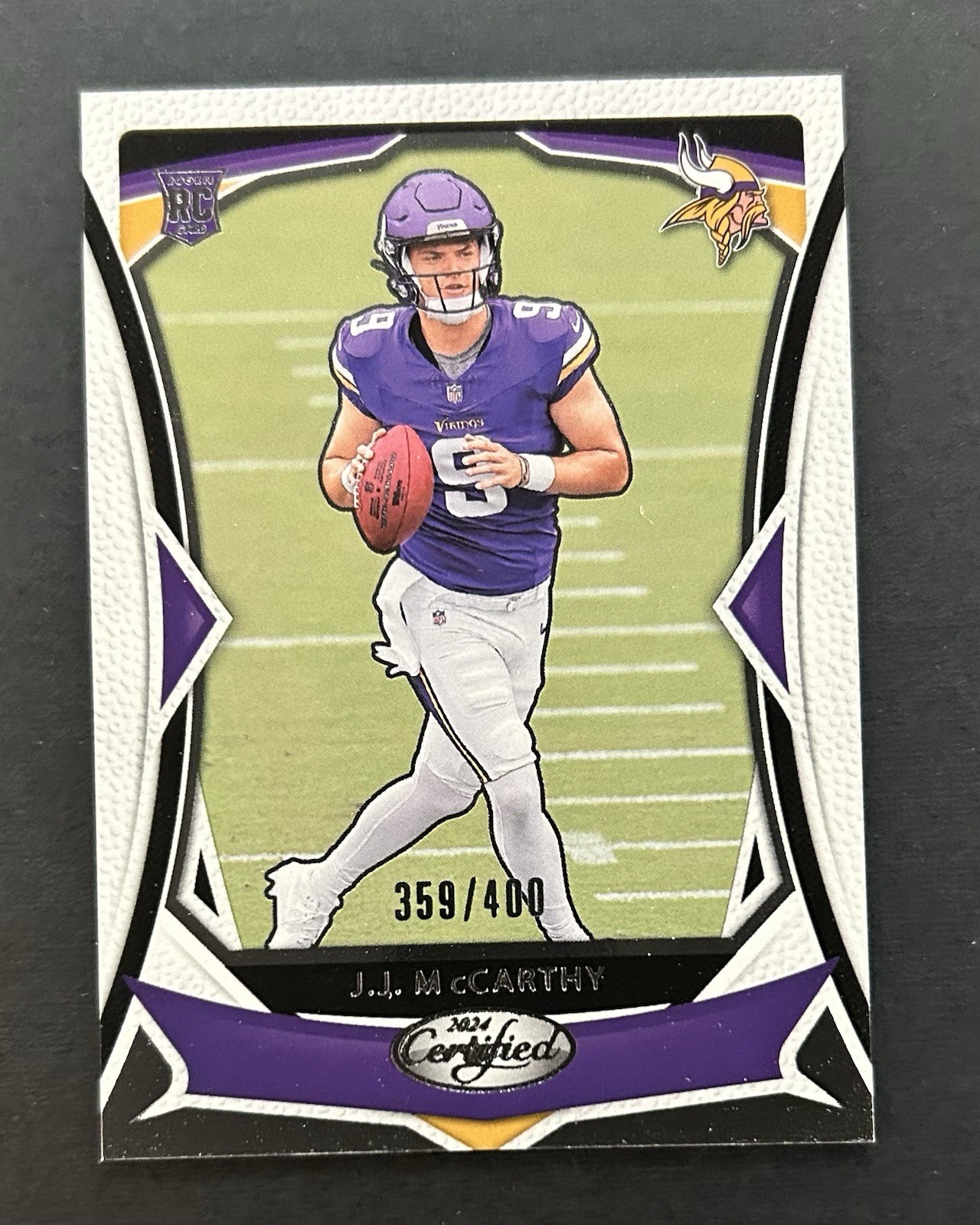 JJ McCARTHY 2024 Panini Certified ROOKIE CARD #108 Viking SP /400