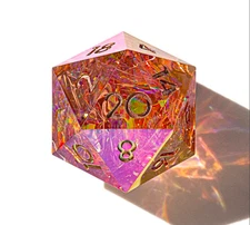 New Dispel Dice Sakura Kiss 7 Piece Sharp Edged Dice Set w/ Box