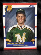 1990-91 Score North Stars Hockey Card #430 Derian Hatcher RC Rookie