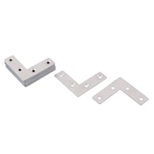Stainless Steel Fixing Corner Brace Angle Bracket Silver Tone 4 x 4 x0.1cm 4 Pcs