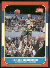 1986-87 Fleer #45 Gerald Henderson VG/VG-EX
