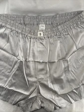LILYSILK Men’s Mulberry Silk Boxers Silver/gray Size XL