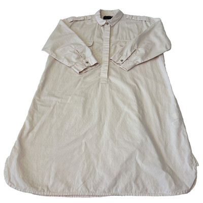 ZARA Basic Women's Cotton Roll Tab Sleeve Shirt Dress Size L Pink W/Pockets