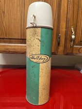 Vintage Pint Size 1950’s King Seeley Holiday Thermos Made in USA