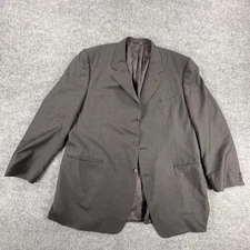 Canali Jacket Mens 60L Charcoal Gray Wool Blazer Sport Coat Made In Italy