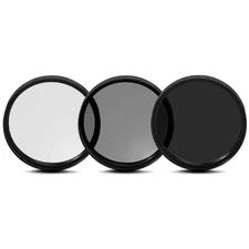 Polarizer Filter 77mm UV Filter set of 3 Deluxe Kit with carrying case Deco Gear