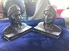 Pair of Vintage Pompeian Brass Co. Dante Book Ends