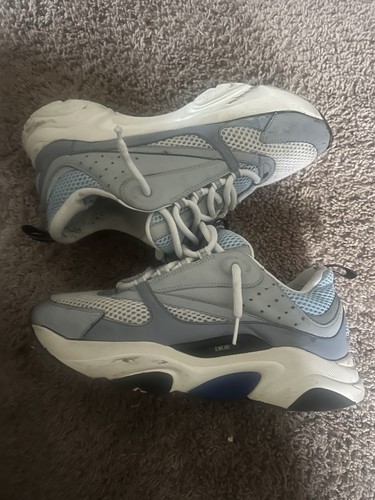 Dior B22 Reflective White Blue Sneakers Size 42eu/9us - Picture 2 of 5