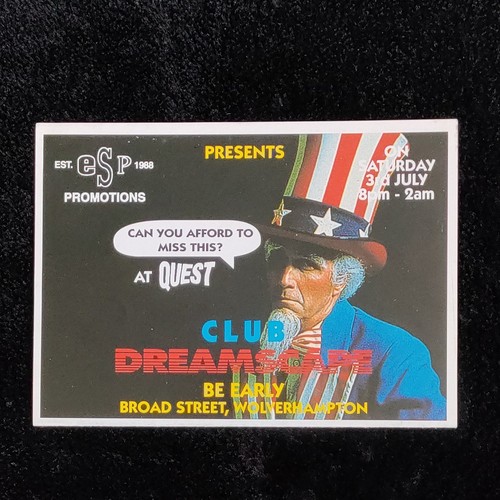 Rave Flyer - A6 - Dreamscape @ Quest - Club Flyers, Acid House