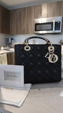 Medium Lady Dior Bag Black Cannage Lambskin