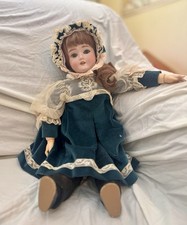 Antique Schoenau Hoffmeister SH 1909 German Bisque Doll 24" Sleep Eyes Real Hair
